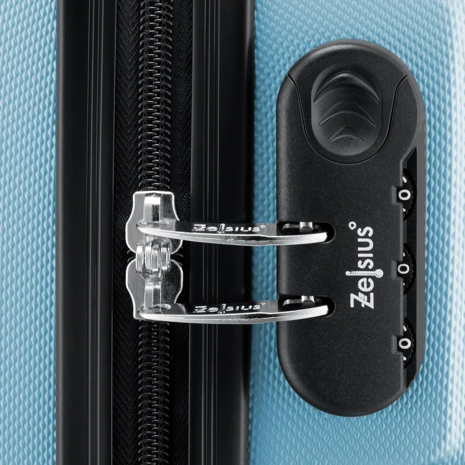 3 piece luggage set | Steel blue | ABS hard shell suitcase set with combination lock | 4 double wheels and inner partition |Suitcases with wheels | Lightweight luggage set | Travel luggage set