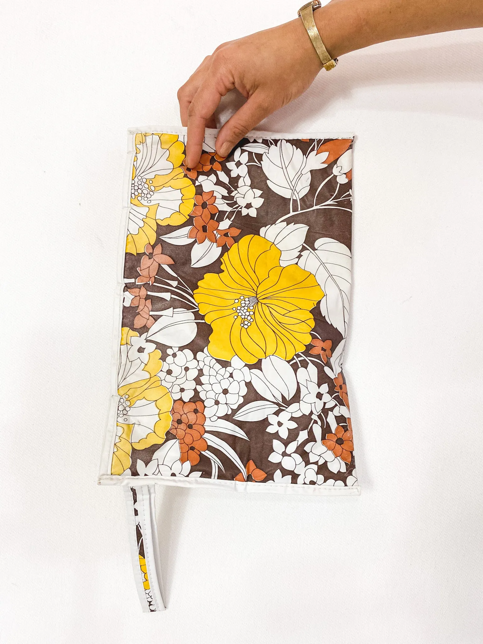 60s/70s vanity case, retro floral print