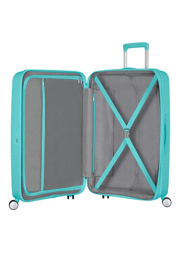 American Tourister Soundbox 67cm Medium Spinner-Expandable | Poolside Blue
