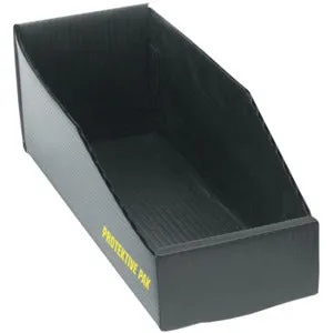 BIN BOX, OPEN, PLASTEK , 12 x 8 x 4 IN-25PK