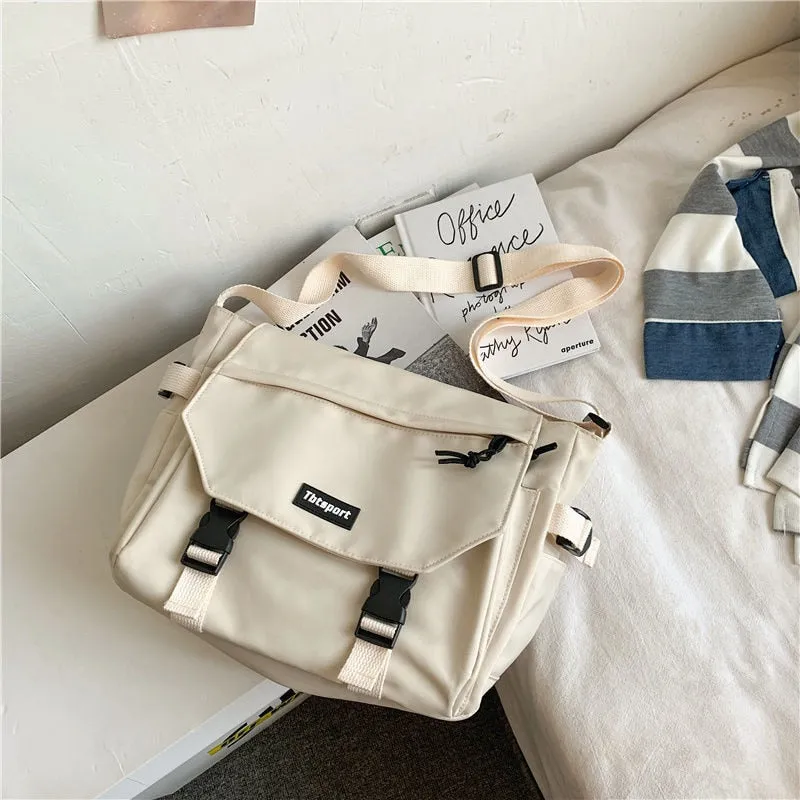Christmas Gift Shopper Fashion Anime Canvas Messenger Bag Neutral Casual Tote Female Shoulder Bag Crossbody Bags For Women Day Clutches Handbag