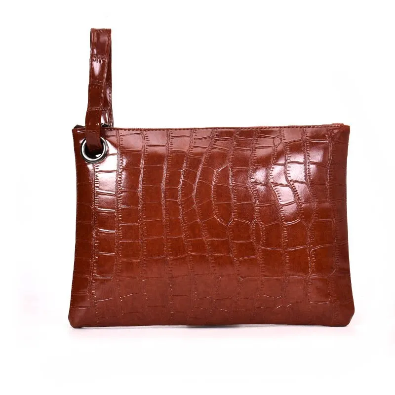 Crocodile Women Clutch bag Alligator Wrist band Lady evening bags Trend party girl Envelope Bag Wrist Wrap Clutches wallet