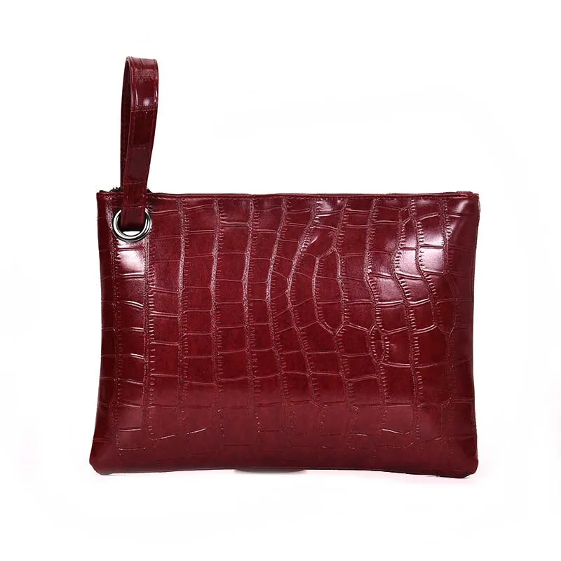 Crocodile Women Clutch bag Alligator Wrist band Lady evening bags Trend party girl Envelope Bag Wrist Wrap Clutches wallet