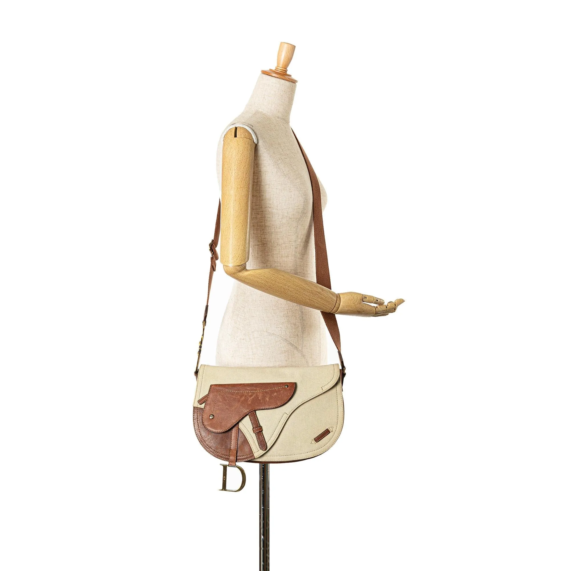 Dior Canvas Double Saddle Crossbody (SHG-kR4h4A)