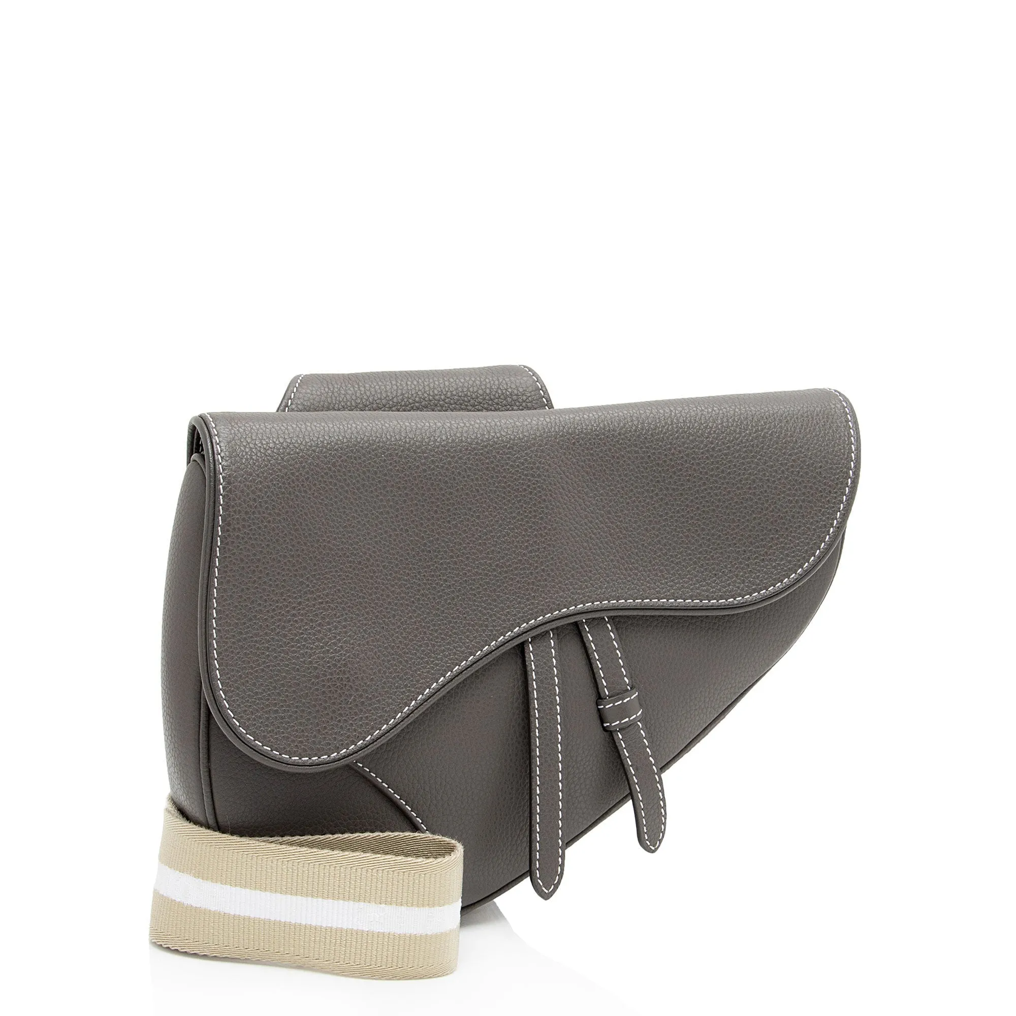 Dior Grained Calfskin Saddle Bag (SHF-T8YJJG)