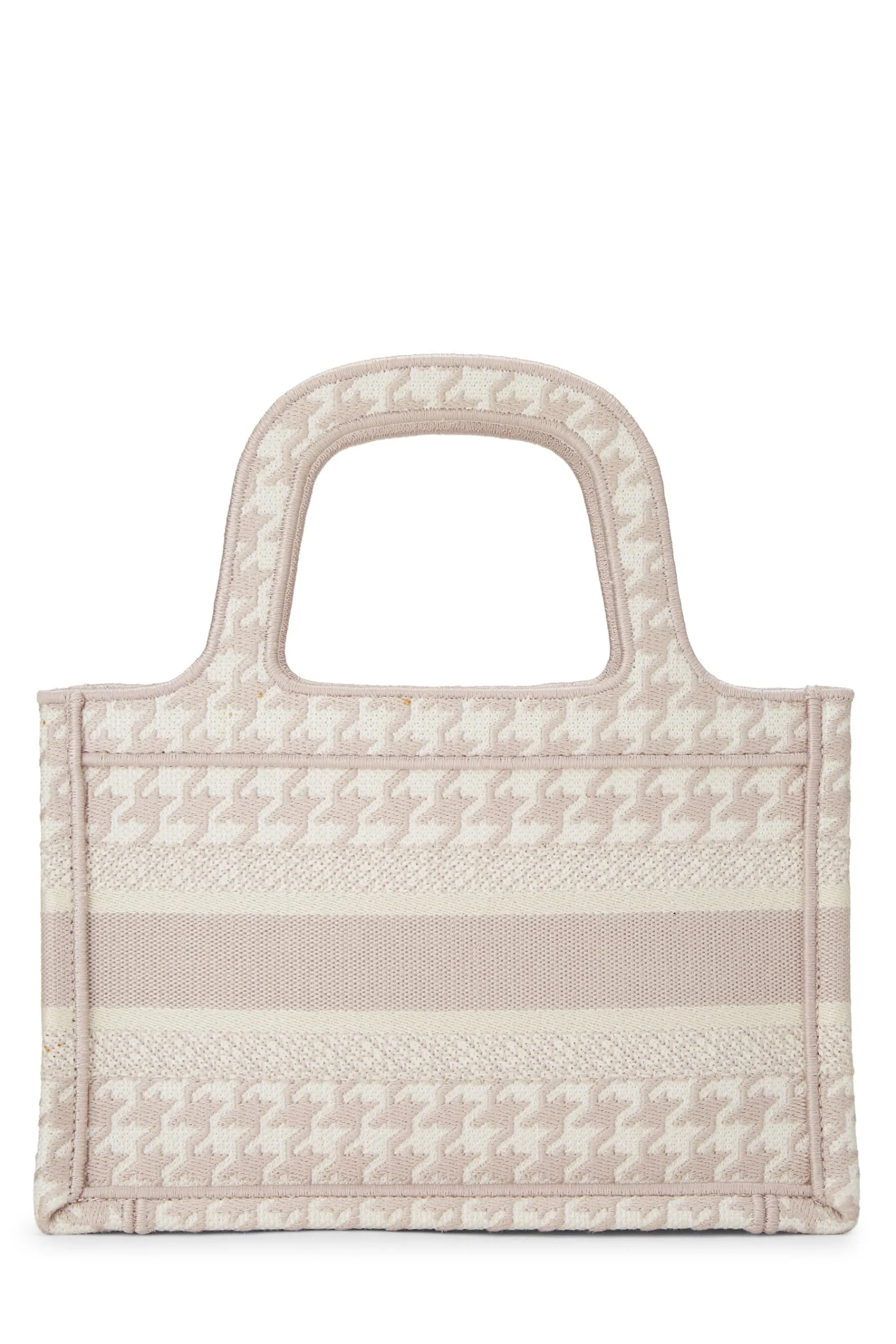 Dior,  Pink Houndstooth Canvas Book Tote Mini, Pink