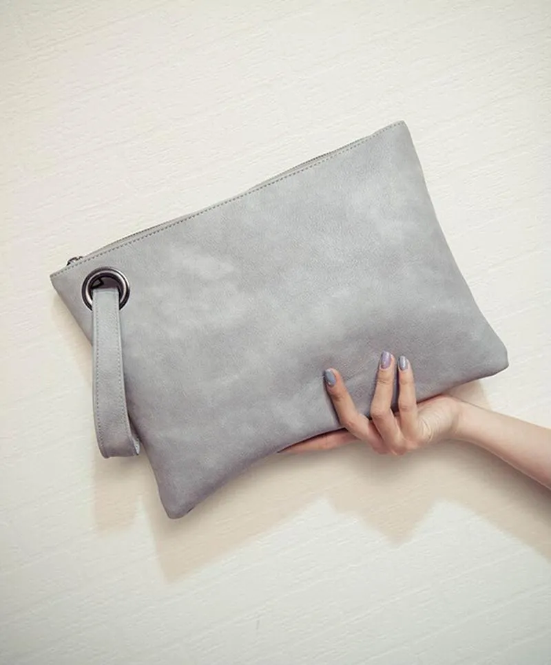 Fashion solid women clutch bag leather women envelope female Handbag messenger Tote Purse Pocket