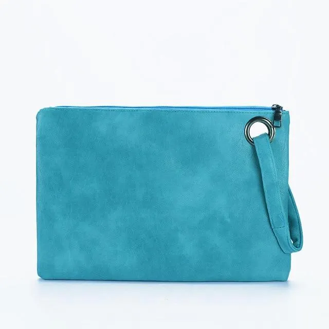 Fashion solid women clutch bag leather women envelope female Handbag messenger Tote Purse Pocket