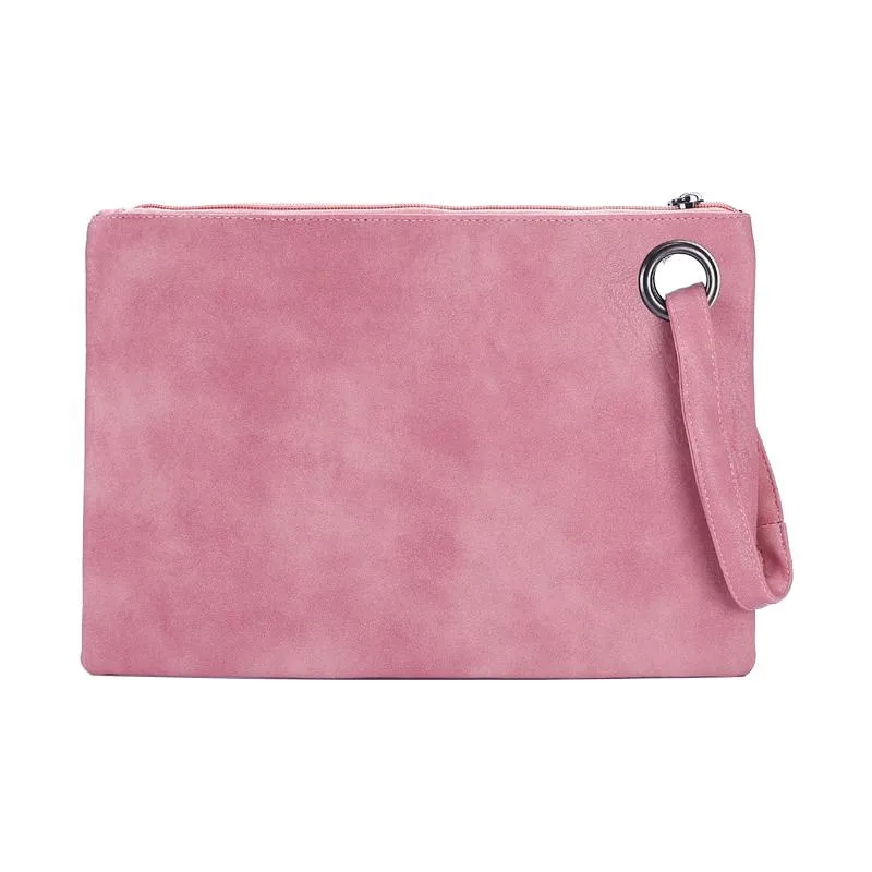 Fashion solid women clutch bag leather women envelope female Handbag messenger Tote Purse Pocket