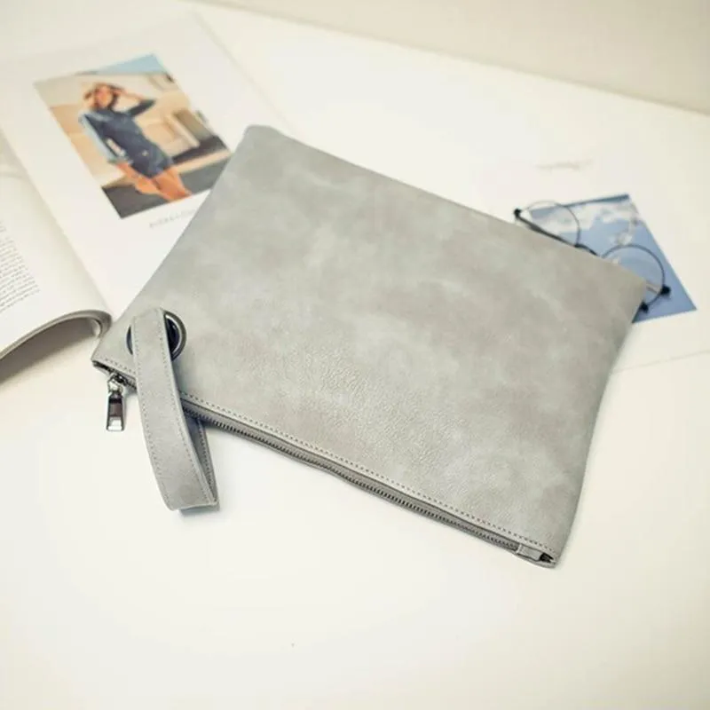 Fashion solid women clutch bag leather women envelope female Handbag messenger Tote Purse Pocket