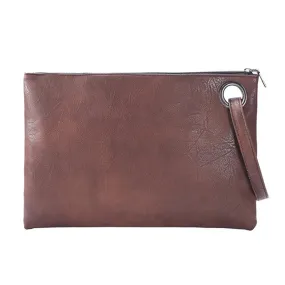 Fashion solid women clutch bag leather women envelope female Handbag messenger Tote Purse Pocket