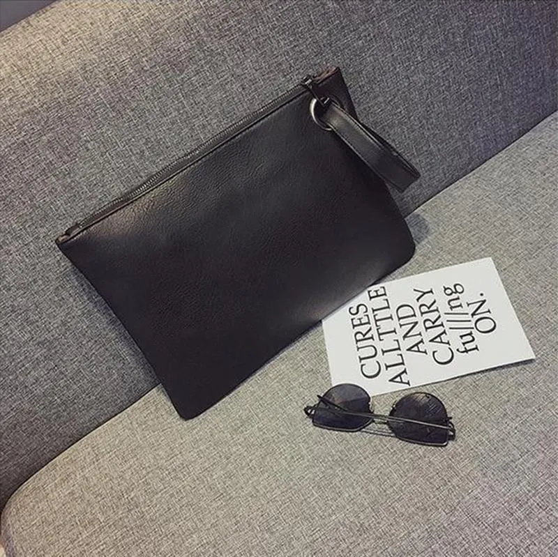 Fashion solid women clutch bag leather women envelope female Handbag messenger Tote Purse Pocket