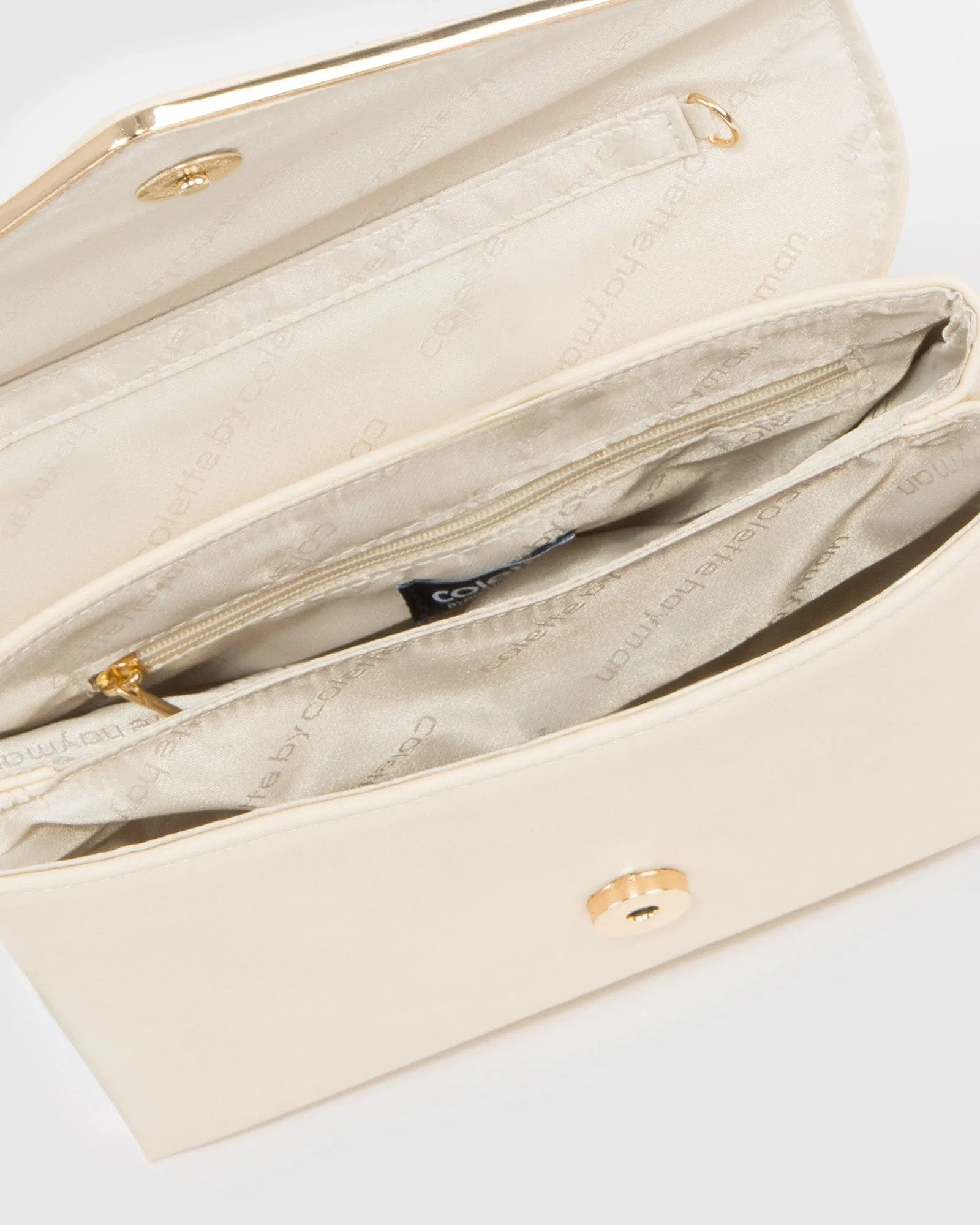 Ivory Amber Envelope Clutch Bag
