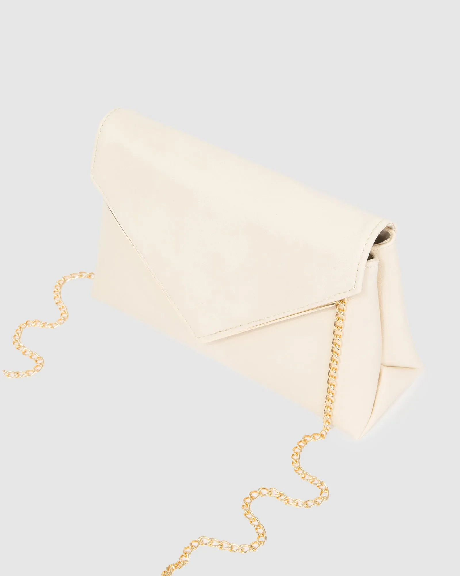 Ivory Amber Envelope Clutch Bag