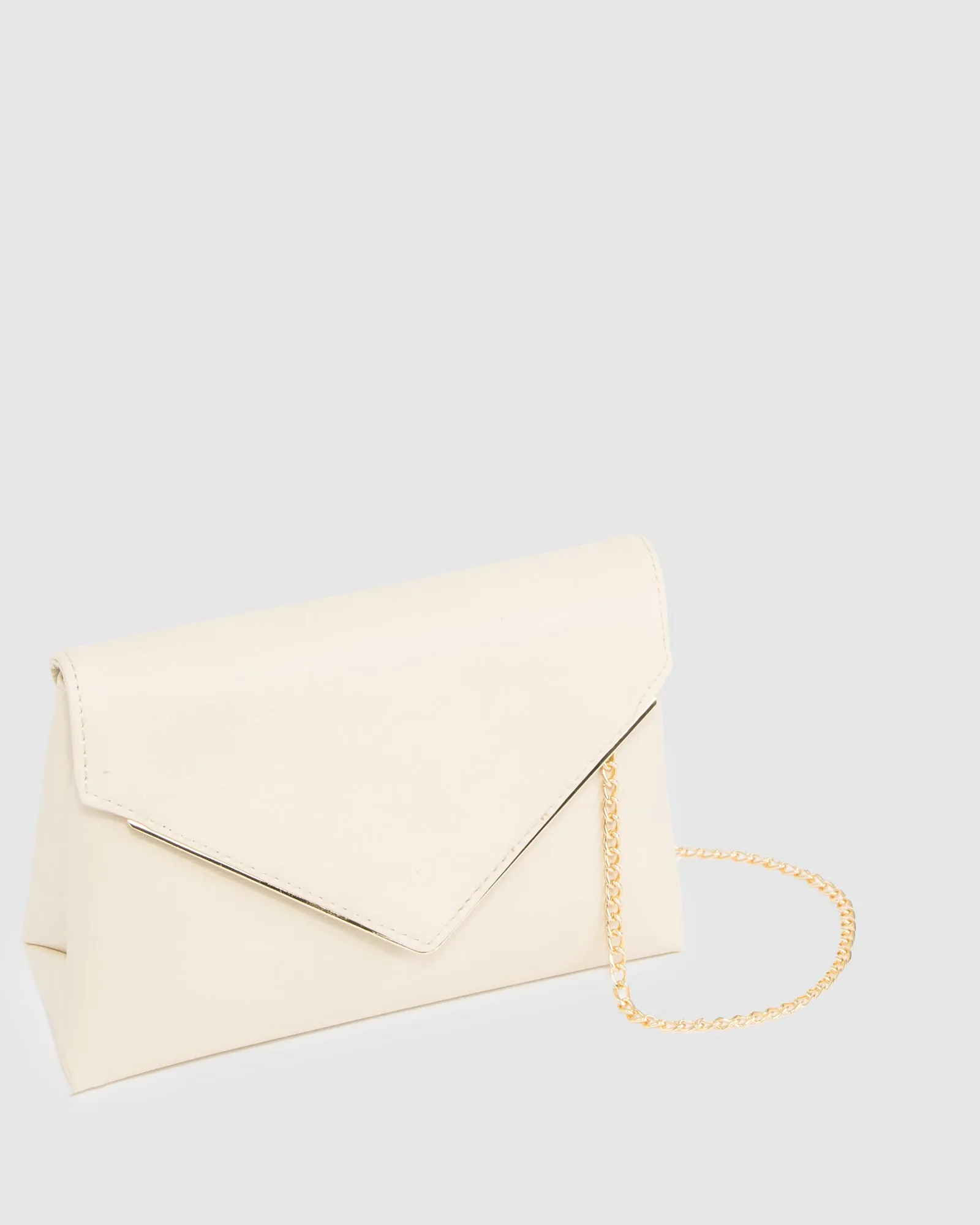 Ivory Amber Envelope Clutch Bag