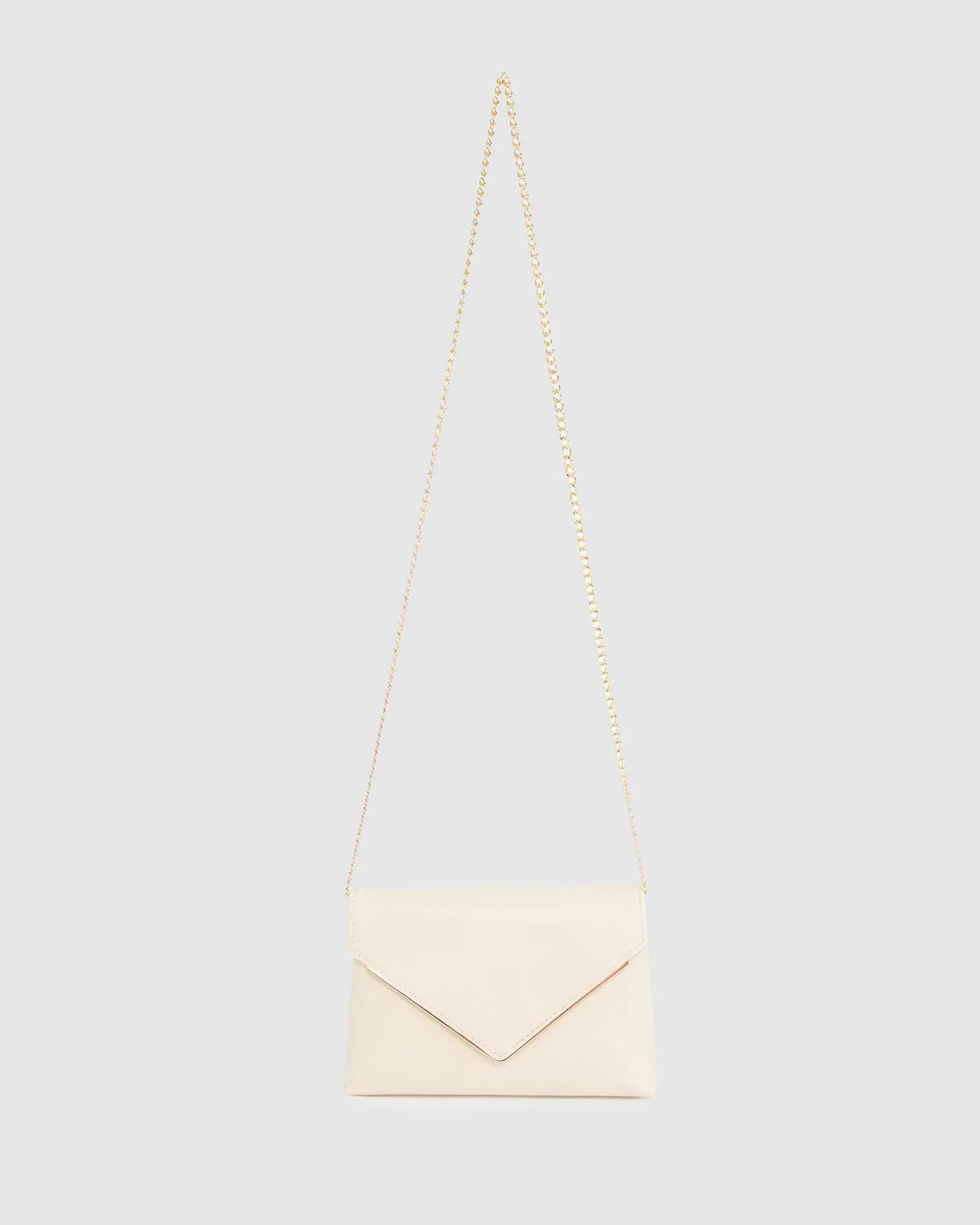 Ivory Amber Envelope Clutch Bag