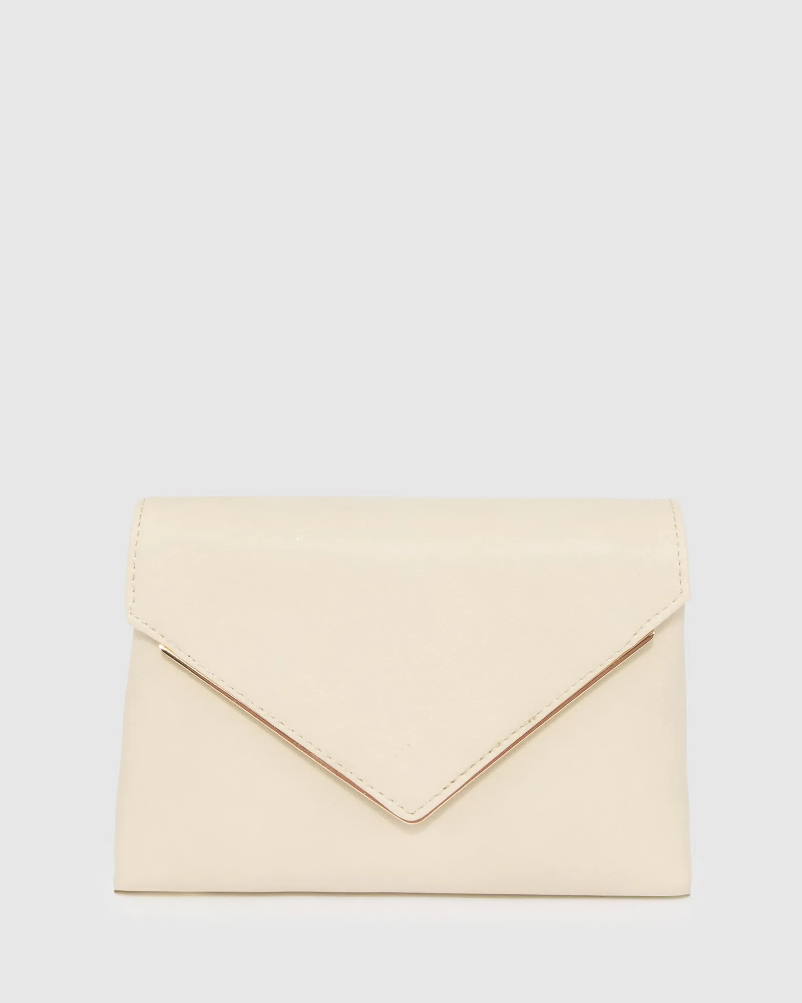 Ivory Amber Envelope Clutch Bag