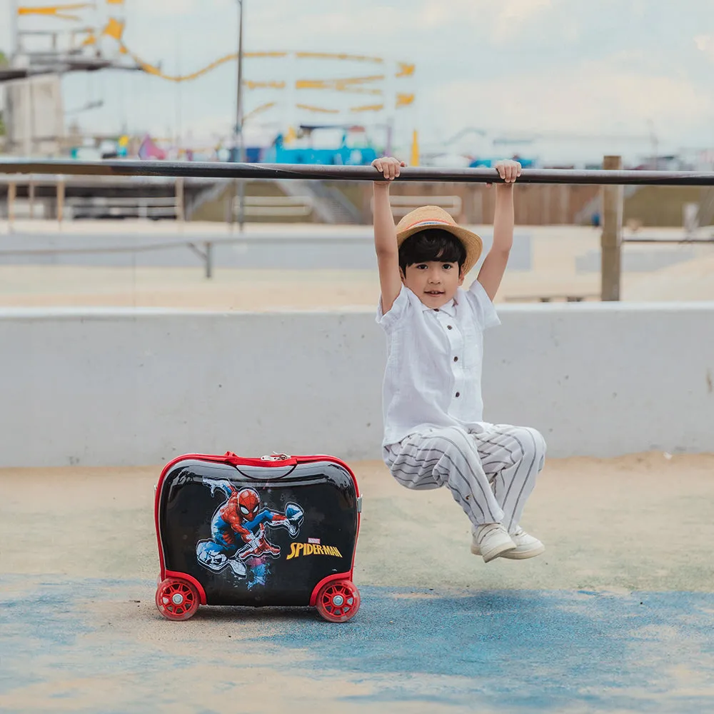 Kids Ride-on Luggage - Spiderman (M-HSRL-RO-SM03-23AR) | Light up Wheels