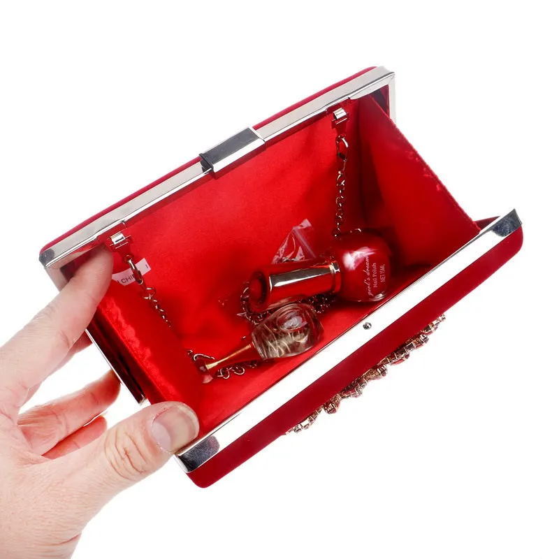 SEKUSA Single Side Sun Diamond Crystal Evening Bags Clutch Bag Hot Styling Day Clutches Lady Wedding woman bag Rhinestones Purse