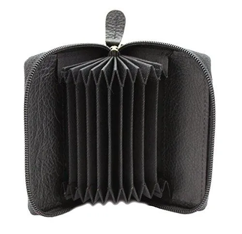 STARHIDE Womens Small Leather Fan Concertina Palm Credit Card Holder 1234