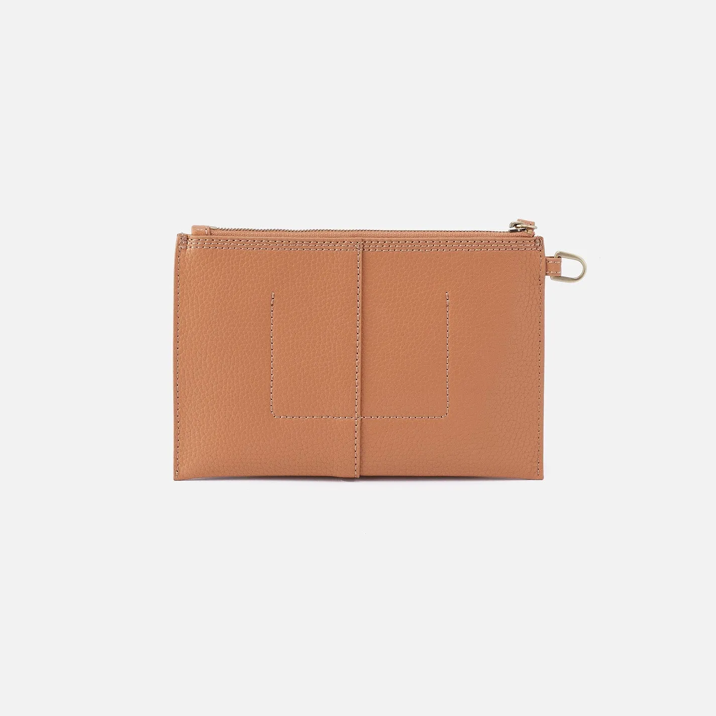 Vida Small Pouch In Micro Pebbled Leather - Biscuit